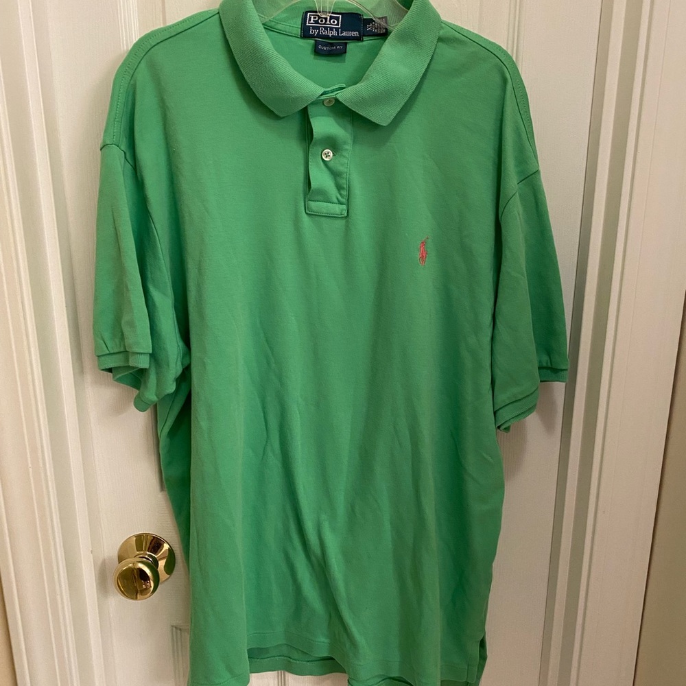 Polo Ralph Lauren Short Sleeve Polo Golf XL Green Preppy